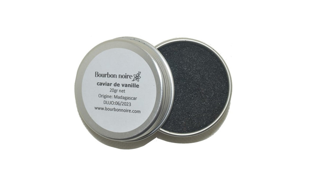 Caviar de vanille Bourbon Noire® - Pot de 20 gr. net