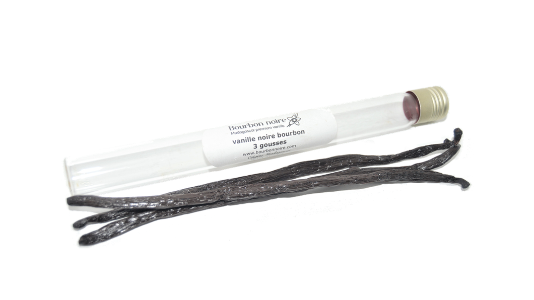 Gousses de Vanille Bourbon Noire® - Tube 03 gousses